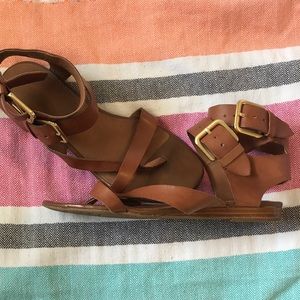 Franco Sarto tan flat sandal